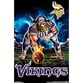 Trends International NFL Minnesota VIkings - 3 Point Stance 19 Wall Poster, 22.375" x 34", Premium Unframed Version