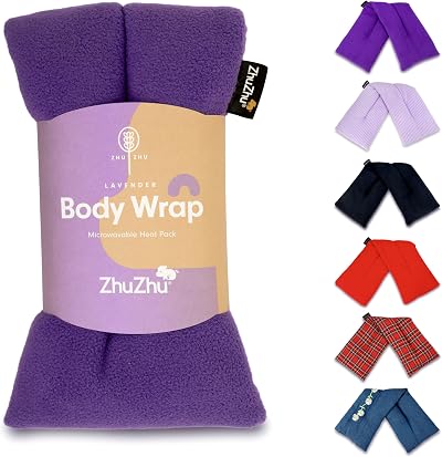 Zhu-Zhu Lavender Body Wrap Wheat Bags Microwavable Heat Pad Purple