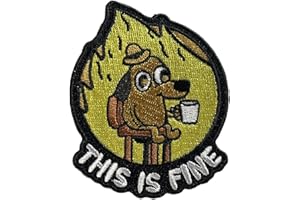 FILSEF This is Fine Morale Patch, Meme Patch for Backpacks, Military Patch, Hook and Loop, Tactical, Murph, Veteran Owned