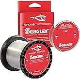 Seaguar Red Label Fishing Line for Power Baits & Heavy-Duty Applications, Freshwater, 100% Fluorocarbon, Clear, Multiple Size