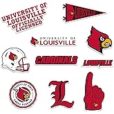 University of Louisville 9ct Vinyl Large Deluxe Stickers Variety Pack - Laptop, Water Bottle, Scrapbooking, Tablet, Skateboard, Indoor/Outdoor - Set of 9