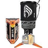 Jetboil Zip 0.8L Portable Fast Boil Stove with Easy-Turn Knob Igniter for Backpacking and Camping, New for 2025, Propane/Isob