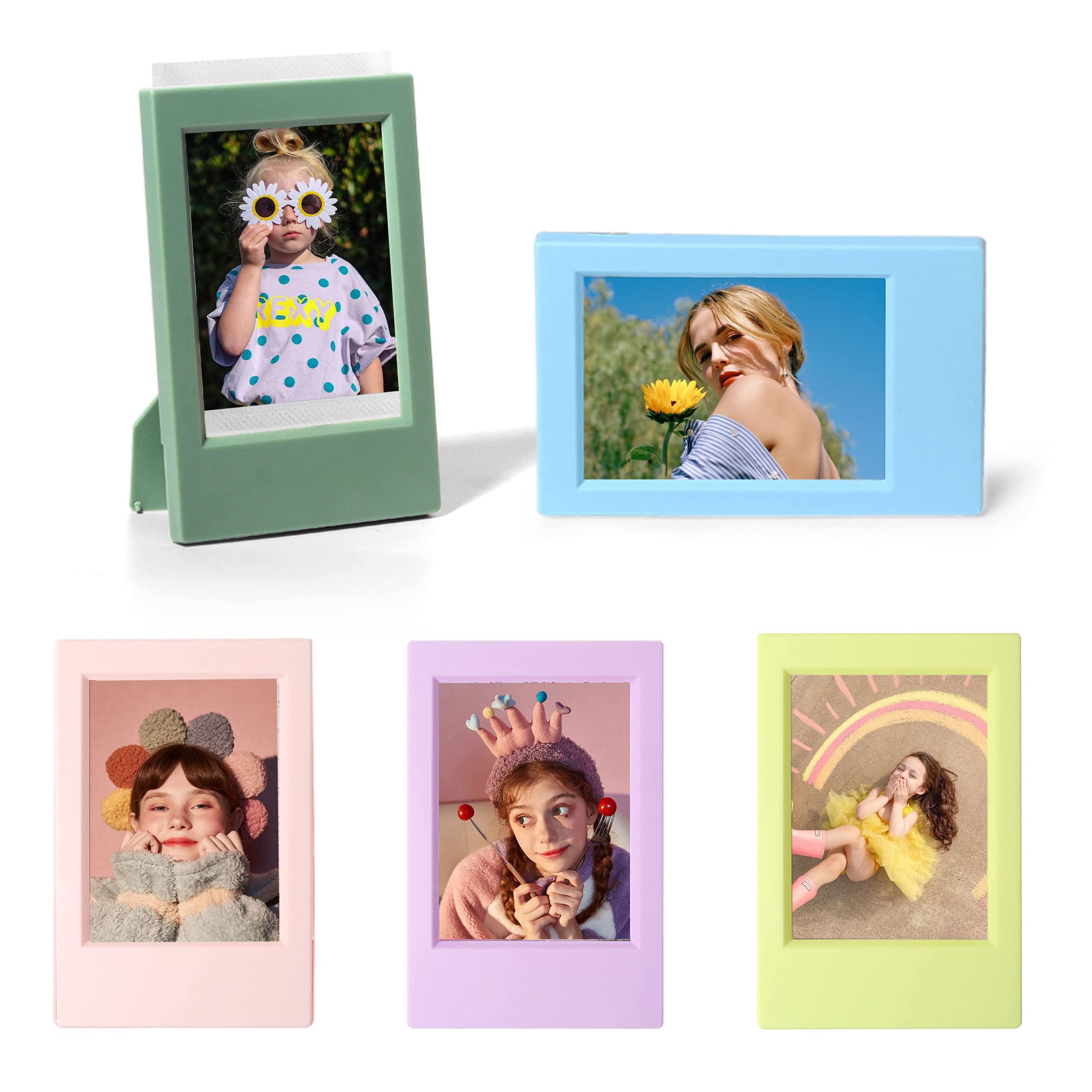Photo 1 of WOGOZAN Mini 3 Inch Film Photo Picture Frame for Fujifilm Instax Mini 12/11/99/90/9/8/7+/EVO and Polaroid 2.15x3.4 Inches Frame Colorful Wallet Size Photo Tabletop Display Use (5 Pack)