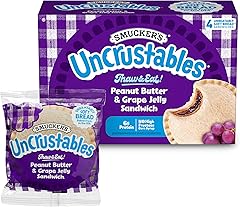 Smucker’s Uncrustables Peanut Butter & Grape Jelly Sandwiches, 4 Count, 2 Oz. Each, Frozen