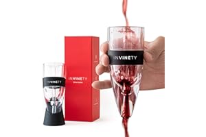 Invinety Wine Aerator | Upgraded 3 Level Aeration | All In One Diffuser, Decanter and Oxygenator | Enhance Wine Flavors