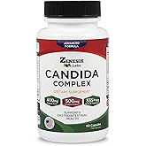 Zenesis Labs Candida Complex Cleanse Detox Caprylic Acid Supplement, Oregano Extract, Probiotics, Enzymes (60 Capsules, 30 Day Supply)