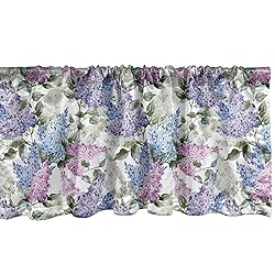 Ambesonne Lilac Window Valance Pack of 2, Colorful