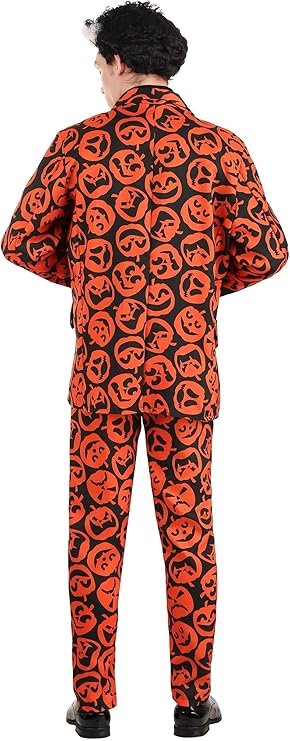 Amazon Com Mens David S Pumpkins Costume Standard Orange Clothing