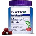 Natrol Magnesium Citrate, High Absorption Magnesium Supplement for Mood and Stress, Helps Calm The Mind and Relax The Body, 60 Raspberry-Flavored Gummies, Up to a 30 Day Supply