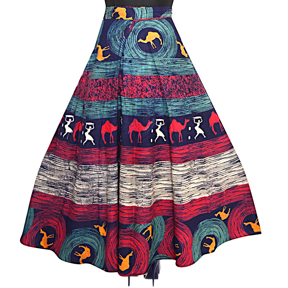 jwf cotton jaipuri wrap around elegant printed skirt