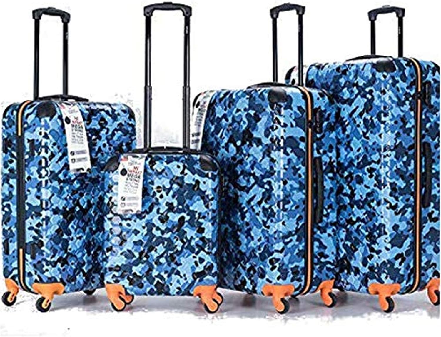 blue camo suitcase