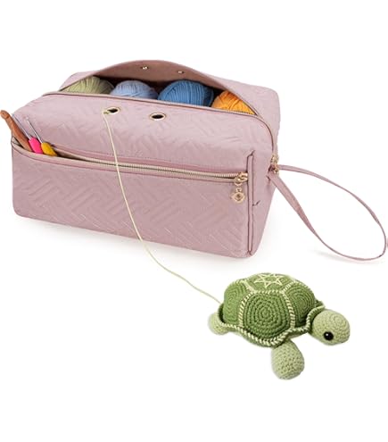 PATIKIL Yarn Storage Bag - Portable Crochet Knitting Organizer With Wrist Strap