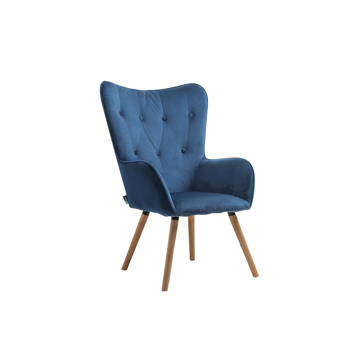 Birlea Willow Chair, Fabric, Midnight Blue Velvet Amazon.co.uk