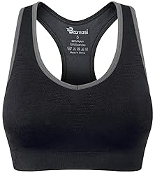 BAOMOSI Women's Seamless Racerback Sports Bra High