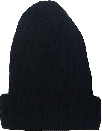 Plain black wooly hat Clearance
