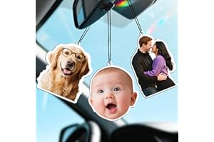Bemaystar éǻǰԳٲ personnalisés avec image - Désodorisant personnalisé pour voiture, désodorisant double face personnal