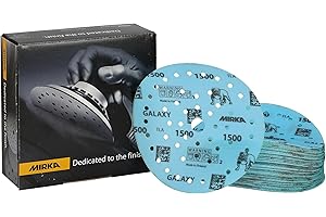 Mirka Galaxy Multifit Sandpaper 6 inch (150mm) - Grit 1500, 50 Discs/Pack - Premium Abrasive for Epoxy Resin, Wood, Metal - N