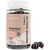 10‑Mushroom Blend Gummies (Fruiting Bodies) – Clean, Natural, Vegan, Non‑GMO Gummy – Daily Immune, Focus, Energy & Brain Support – Daily Adaptogen Chewables – 60 Gummies – Made in USA