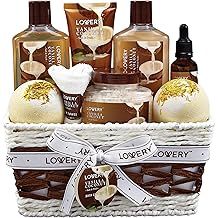 Gifts For Women Gift Basket for Women&ndash; 9 Piece Christmas Gifts Set of Vanilla Coconut Home Spa Set, Luxurious Holiday Bath an