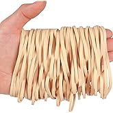 Foshine Rubber Bands 150Pcs Beige 4.8inch/12cm Big Wide 0.125inch/0.3cm Elastic Rubber Band Long For Office Supplies File Fol