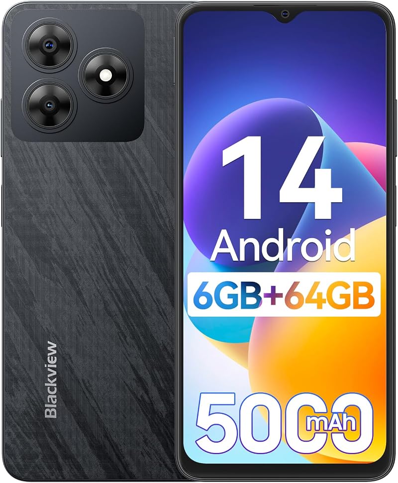 Blackview WAVE 8C Smartphone 6GB 64GB Android 14 5000mAh 6.56" HD+ 13MP 4G