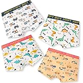 LIFPAU Boys Boxer Briefs Toddler Underwear Comfotable Cotton 4 Pack for Little Boys 2-8 Years