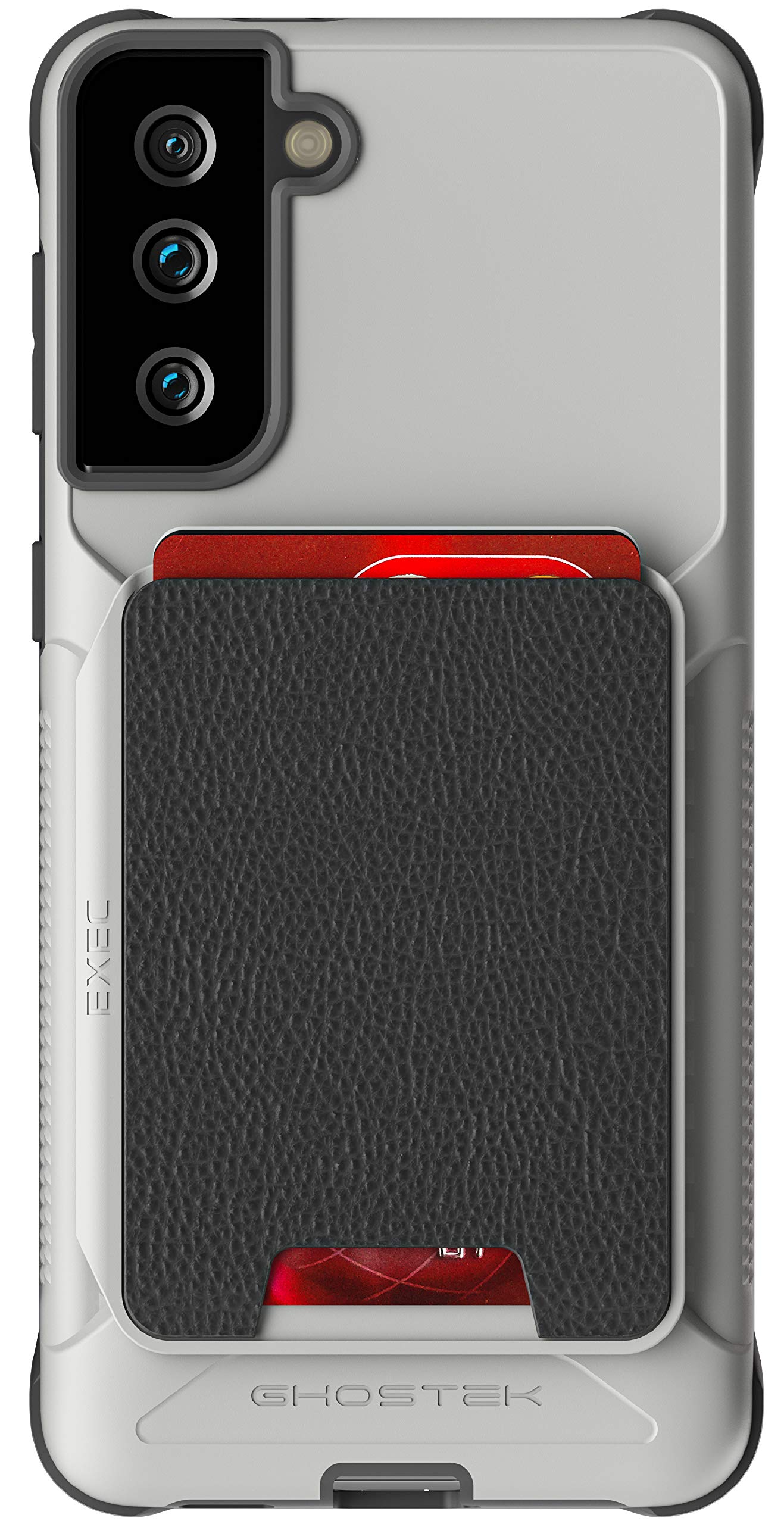 Ghostek EXEC S21 Plus Case Wallet with Magnetic Leather Credit Card Holder Perfect for Car Mounts Slim Protective Leather Phone Cover Designed for 2021 Samsung Galaxy S21+ 5G (6.7 Inch) (Phantom Gray)