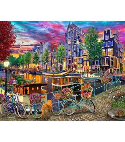Puzzle panoramique amsterdam brillante (1000 pièces), CLEMENTONI Puzzle panoramique amsterdam brillante (1000 pièces), CLEMENTONI