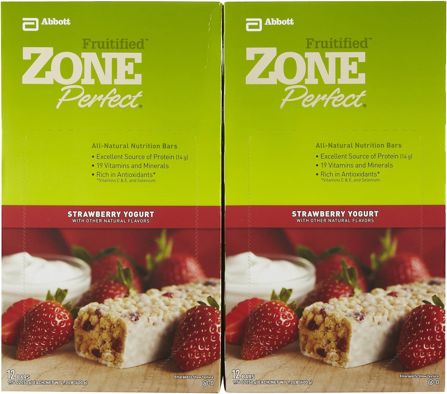 Zone Perfect Nutrition Bars - Strawberry Yogurt - 12 ct - 2 pk
