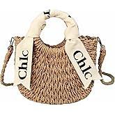 Eiyye Women's Shoulder Handbag Straw Beach Bag Woven Tote Purse Summer Beach Bag, Off White