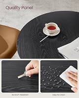 VASAGLE Round Dining Table 80 x 75 cm Ebony Black Ink Black KDT080B02 view 3