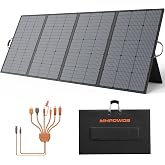 MHPOWOS 400W Portable Solar Panel Foldable Solar Charger for Power Station | IP67 Waterproof 23.5% Efficiency Mono Solar Panels for EcoFlow/Anker/Jackery/Bluetti for Camping RV Off-Grid Power Backup