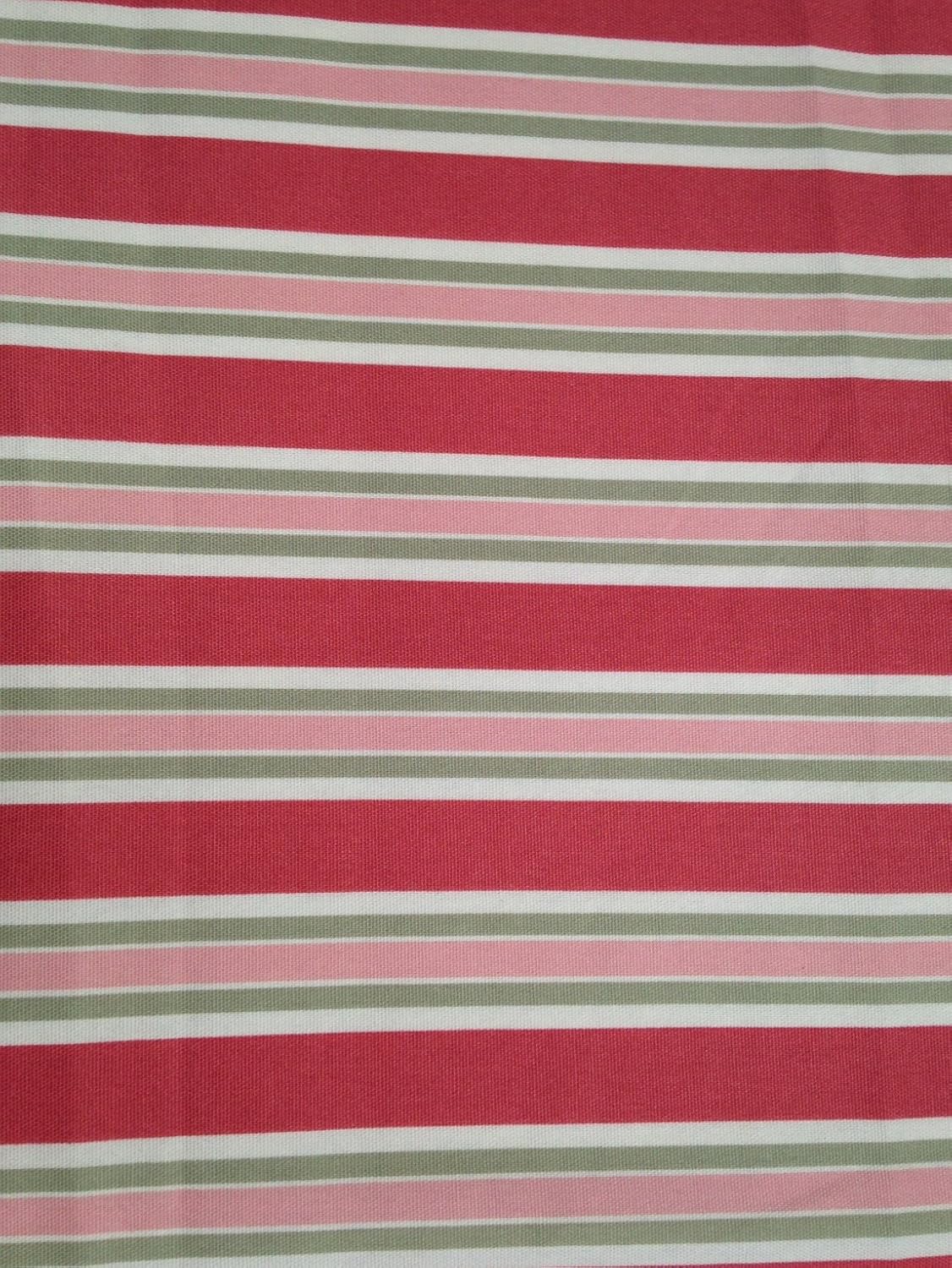 outdoor fabric by the yard on Amazon Com Salmon Pink Green Stripe Indoor Outdoor Cotton Duck Fabric Make Place Mats Seat Cushions Toss Pillows Tote Bags Upholstery More 1 Yard X 46