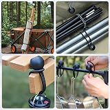 Langaelex Set of 10 Heavy Duty Tarp Clips with Bungee Cords Carabiners view 4