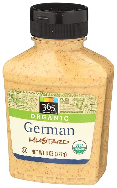 365 BY WHOLE FOODS MARKET, ORGANIC GERMAN MUSTARD, 8 OUNCE