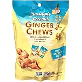 1 Pack - Pineapple Coconut Soft Ginger Candy Chews - Keo Deo Gung Huong Vi Thom Dua - 4 Oz per Bag - Product of Indonesia
