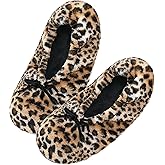 Keyela Women's Ballerina Slippers Light Weight Terry Cloth House Shoes, Foot Covering for Women, Fuzzy House Socks