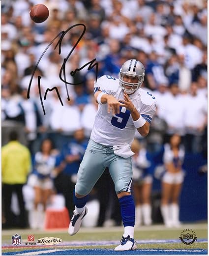 tony romo autographed football