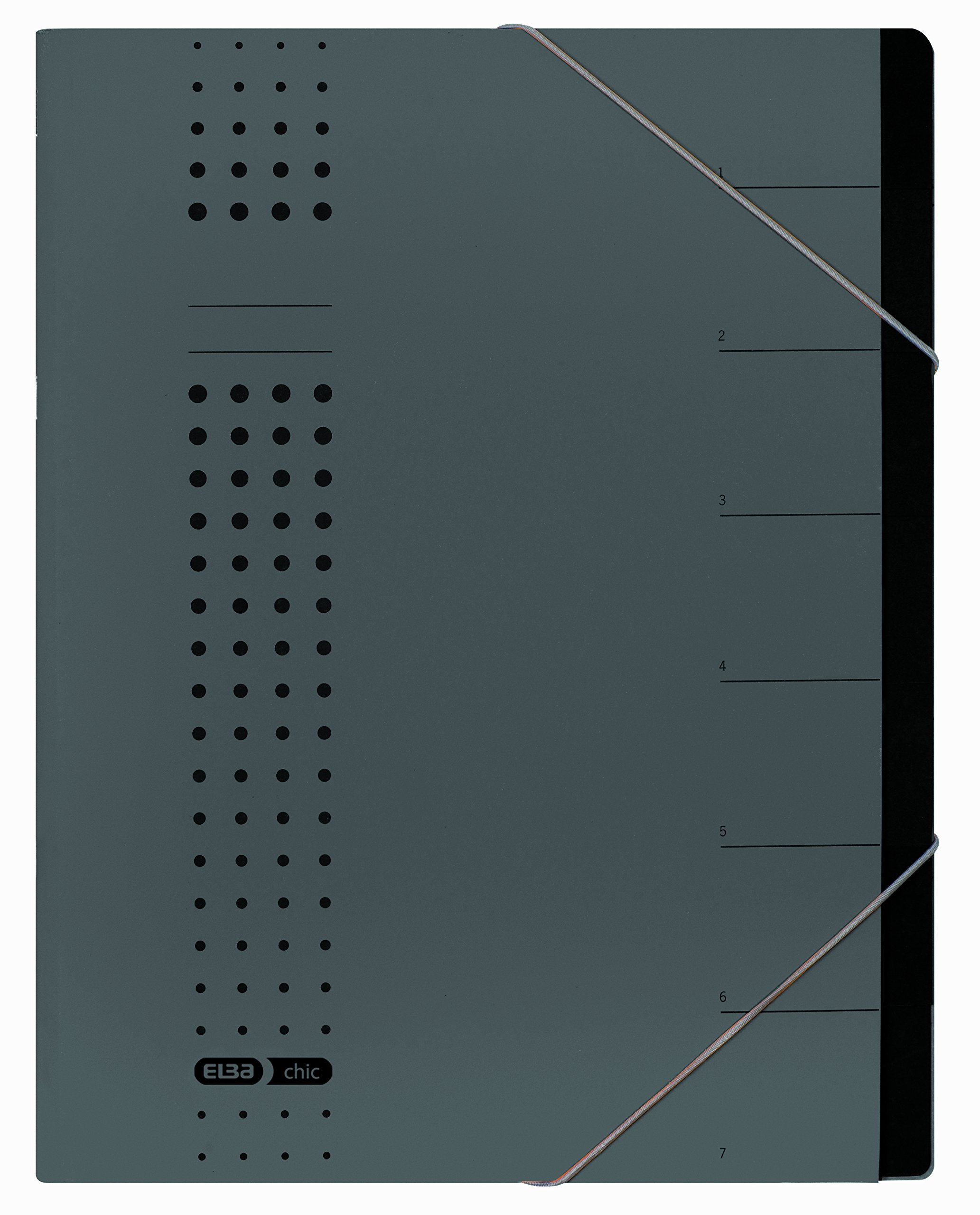 Elba 42495AZ Folder Recycled Card 450 g/m² A4 7 Compartments Charcoal — image 1