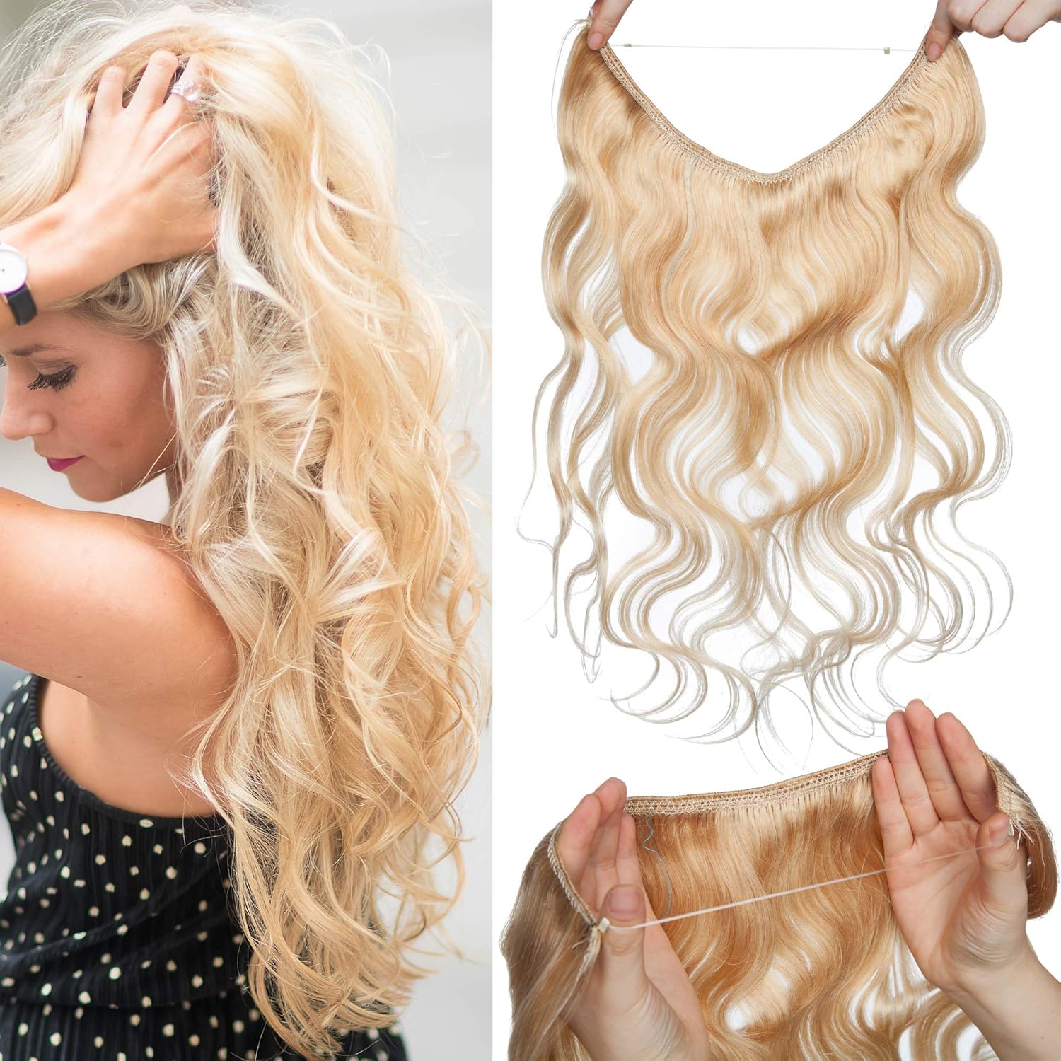 Snoilite 20inch Secret Wire Hair Extension Full Head