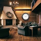 Crosstime 18 Inch Outdoor Clock with Thermometer Waterproof Bronze Garden Clock view 5