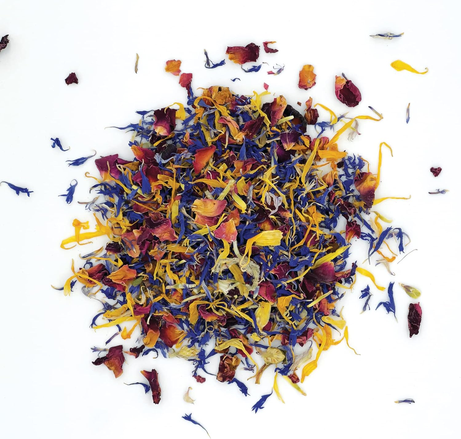 Dried & Preserved Flora - Brilliant Flower Petal Blend by MagJo Naturals (1 Full Ounce) Edible Dried Flowers, Edible Flowers, Cornflower, Rose Petals and Calendula, Edible Flowers for Drinks, Dried Flowers for soap Making