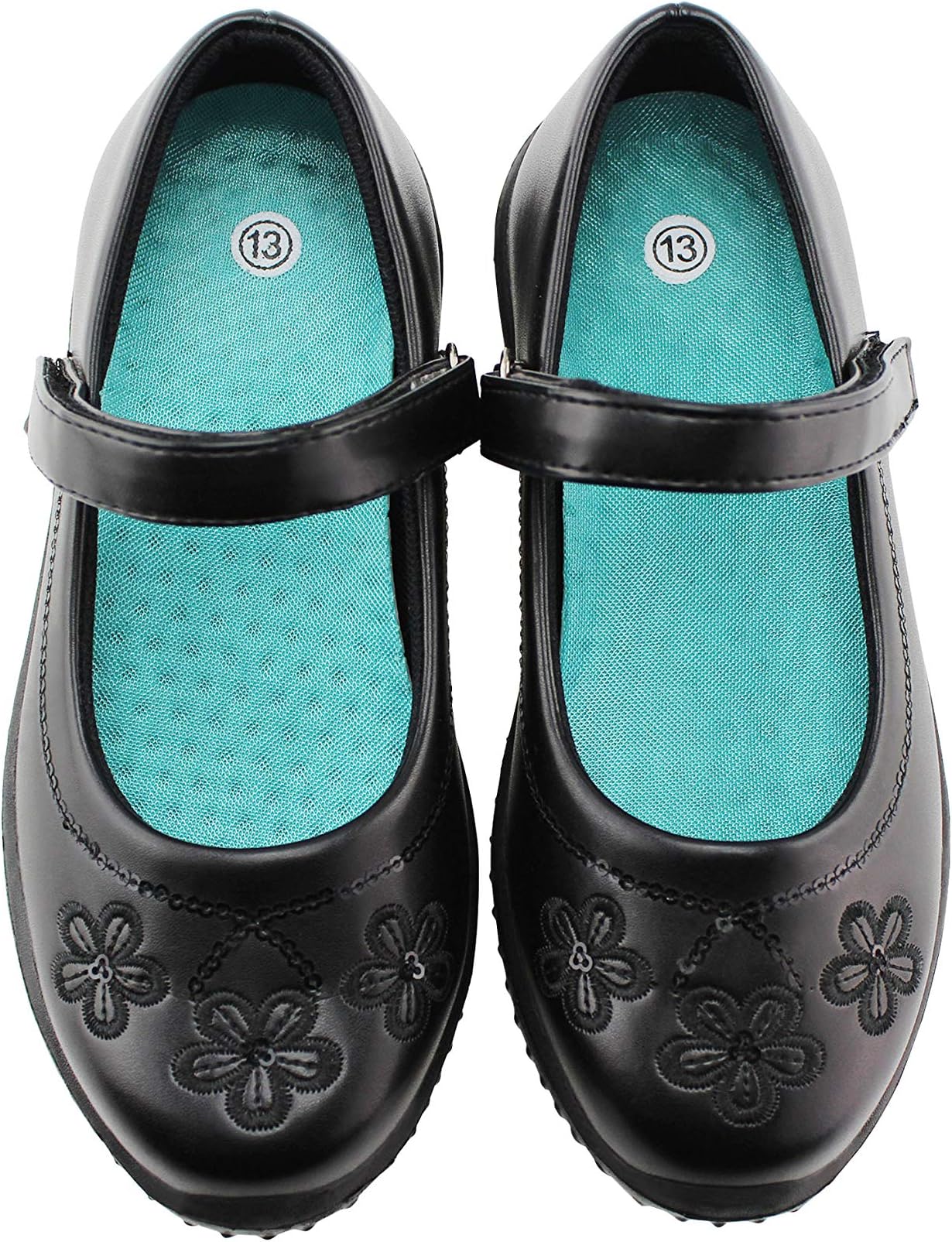 Girls Mary Jane Dress Shoes Strap School Uniform Flats