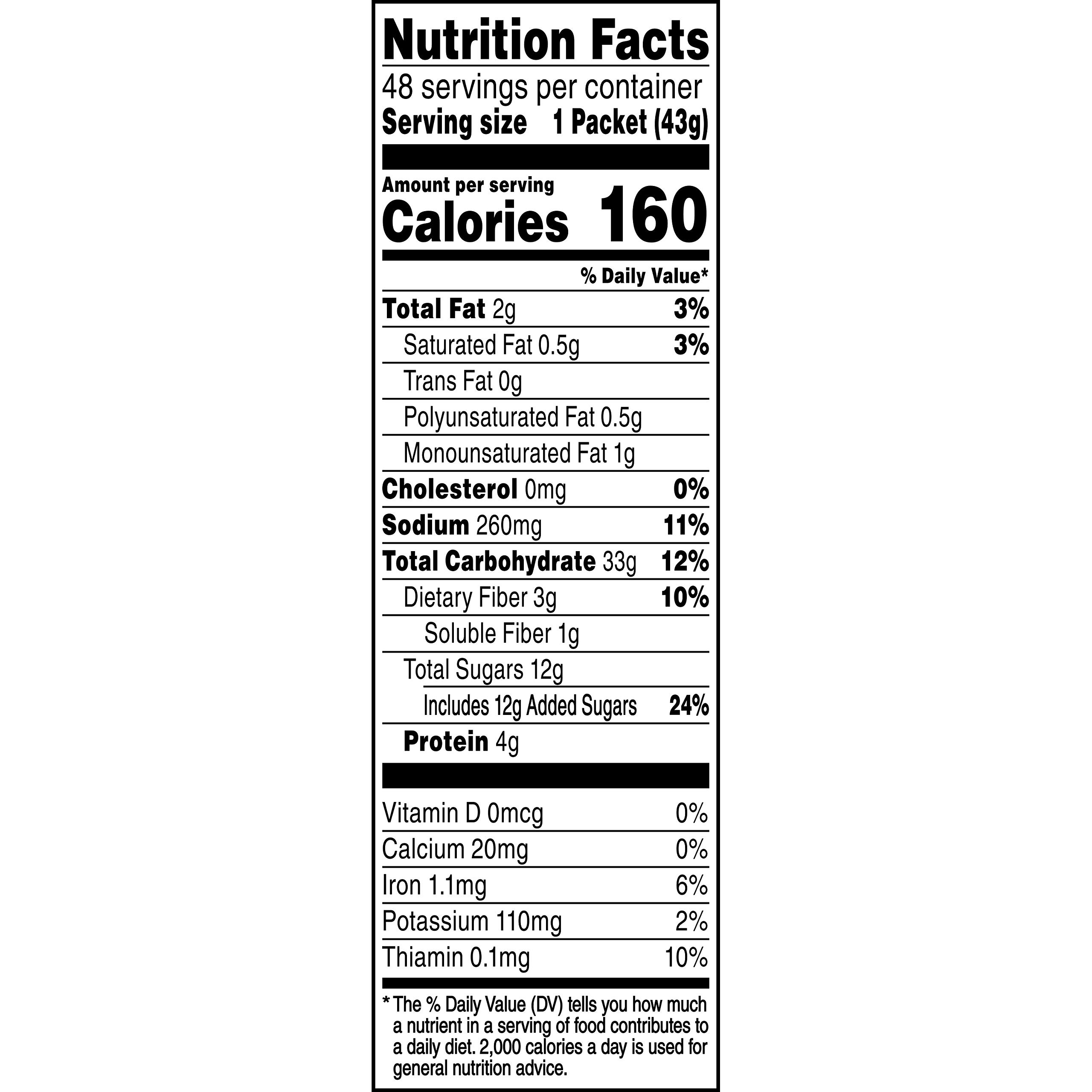 Quaker Instant Oatmeal, Maple & Brown Sugar, Individual Packets, 48