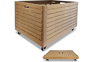 WARMYOU Collapsible Rolling Crate on Wheels, 440lbs Capacity Foldable Storage Bins Heavy Duty Plastic Furniture Moving Dolly Cart for Travel Shopping Luggage Office Use with Removable 360° Rotation Wheels