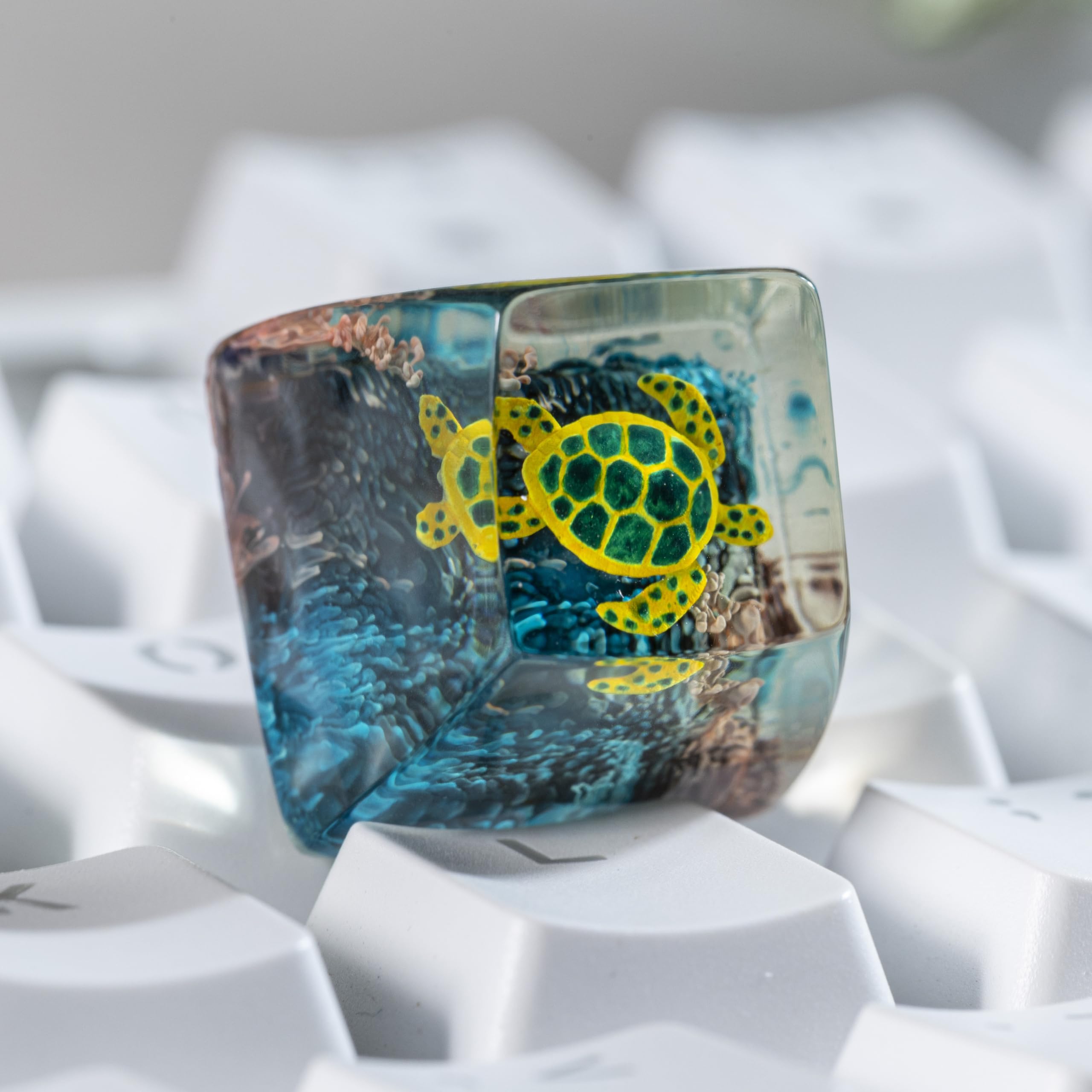 Turtle Keycap Mua DATKEY Turtle Ocean Artisan Keycap Custom Turtle Sea Handmade Resin ...