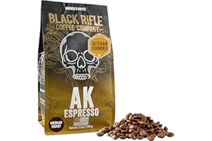 Black Rifle Coffee Company, AK-47 Espresso,100% Arabica Coffee,Colombian Supremo Roasted Dark, Whole Bean 12 oz Bag