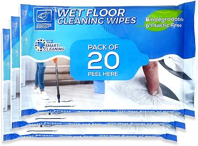 TDBS The Dustpan and Brush Store Wet Floor Cleaning Wipes Pack 60