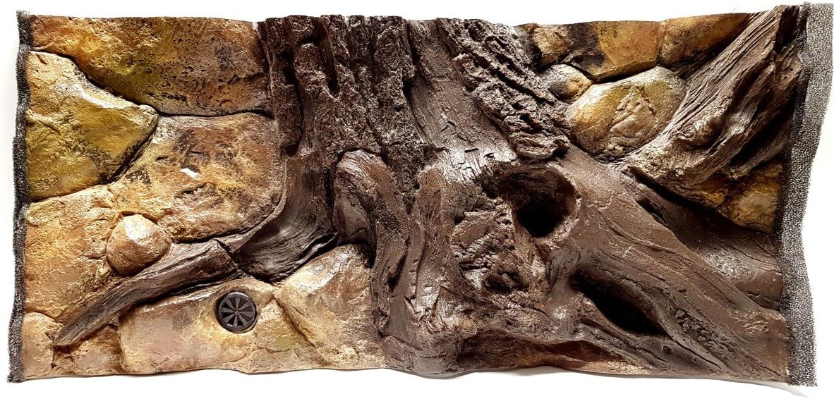 Aqua Maniac 3D Aquarium Background, AMAZON, Polyresin (Not Foam), 4-12 cm Thick, Unique Aqua Decor (57x27cm)