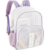 COVAX Mesh Backpack for School, Heavy Duty Mesh Bookbag | Semi-Transparent Back Pack for Beach, Swimming, Sports, Work, Travel